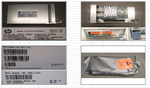 SPS-Adapter; FBO; 10GB; 2 Port - 782415-001 SPS-Adapter; FBO; 10GB; 2 Port - 782415-001