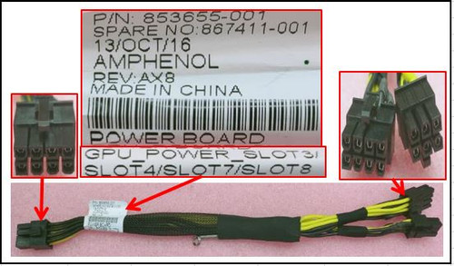 SPS-CA GPU power cable 8P to 8P/6P kit - 867411-001