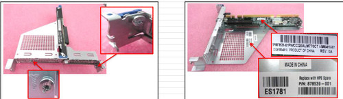 SPS-PCA; CPU1; x8/ALOM/NVMe riser - 878539-001