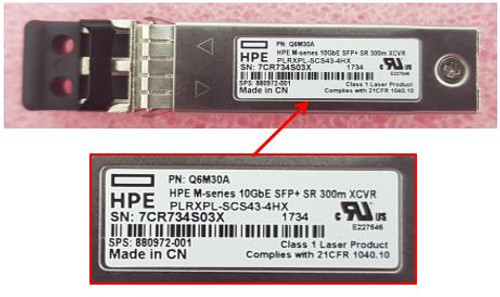 SPS-M-series 10GbE SFP+ SR 300m XCVR - 880972-001 SPS-M-series 10GbE SFP+ SR 300m XCVR - 880972-001
