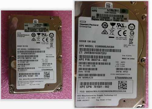 SPS-DRV HDD 600GB 10K SFF SAS RW NHP DS - P02885-001