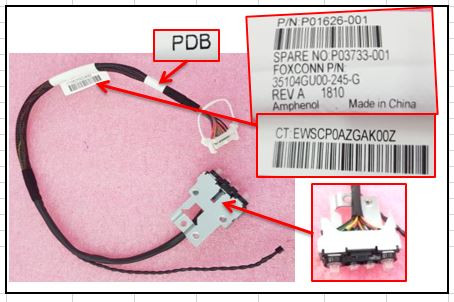 SPS-CA; Frnt Panel LEDs+Temp Sensor+Swtc - P03733-001