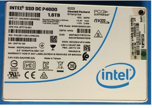 SPS-DRV SSD 1.6TB SFF NVMe x4 MU RW DS - P04107-001