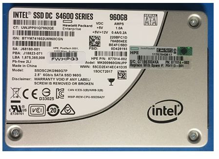 SPS-DRV SSD 960GB SFF SATA MU RW DS - P04113-001