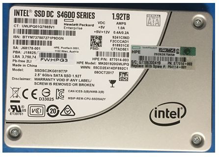 SPS-DRV SSD 1.92TB SFF SATA MU RW DS - P04114-001