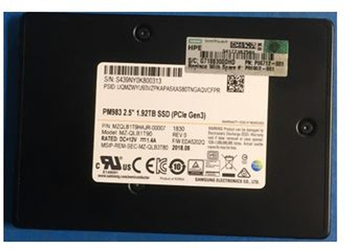 SPS-DRV SSD 1.92TB SFF NVMe RI - P06982-001 SPS-DRV SSD 1.92TB SFF NVMe RI - P06982-001