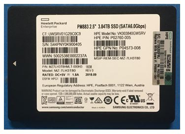 SPS-DRV SSD 3.84TB SFF SATA RI RW DS - P09850-001