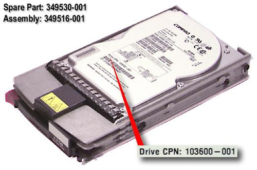 SPS-DRV HTPLG 4GB WU2 SCA - 349530-001