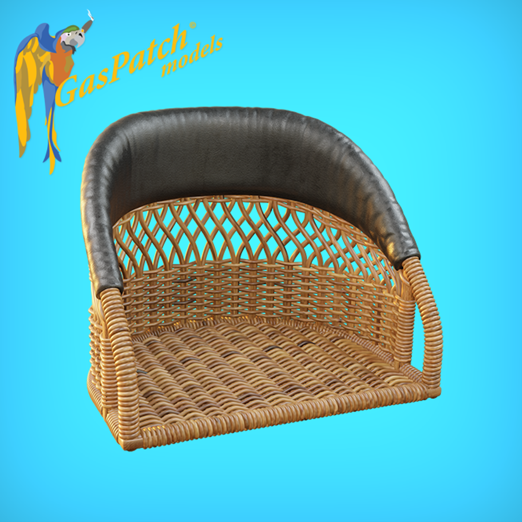British Wicker Perforated Back - Tall With Big Leather Pad 1/32