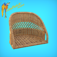 British Wicker Seat Perforated Back - Tall No Leather Pad 1/72 