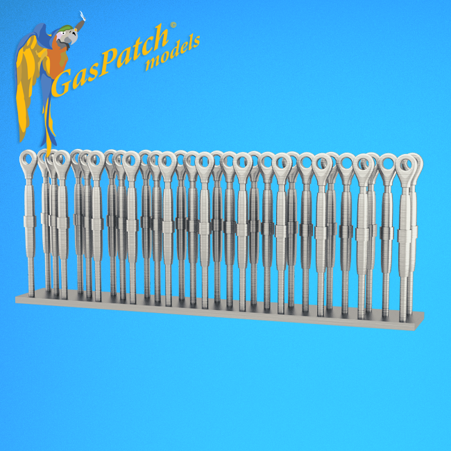 Metal Turnbuckles One End 1/48 GasPatch Models