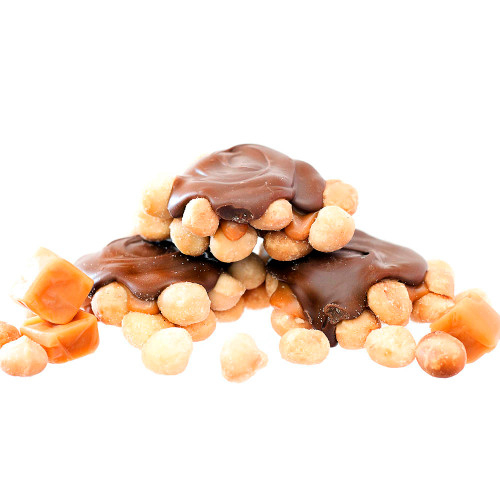 Chocolate Caramel Macadamia Nut Clusters Chocolate Caramel Macadamia Nut Clusters