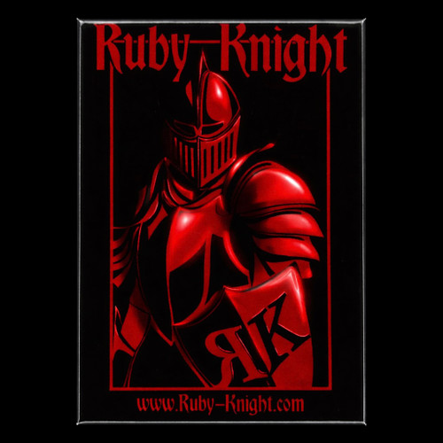 Season of the Ruby Knight fridge magnet (2.5"x3.5") This large fridge magnet will hold the restaurant menus or birthday cards that you don't sliding down from your fridge. It is powerful, and the artwork speaks for itself. It is high quality is every way.