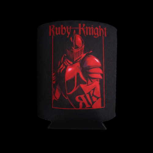 Season of the Ruby Knight neoprene koozie (355ml). Neoprene koozies are vastly superior to foam koozies with their insulating properties. Beverages remain colder, longer, period. This is one of the best value items because of their durability and usefulness.