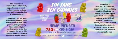 750mg CBD&CBG gummy bears