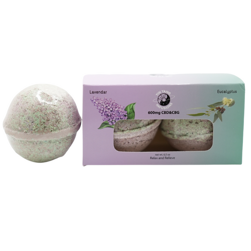 600+mg CBD and CBG bath bomb by yin yang infusions