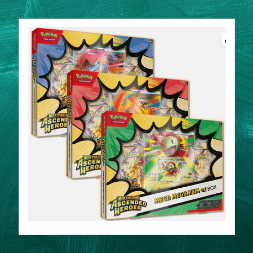 Pokemon Ascended Heroes Mega Ex Boxes - Meganium, Emboar, Feraligatr SET OF 3