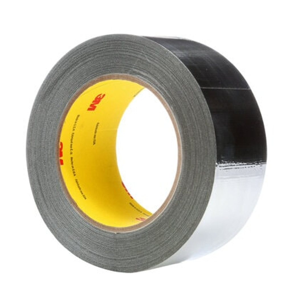 3M High Temperature Aluminum Foil/Glass Cloth Tape 363, Silver, 4 in x36 yd, Roll 42107