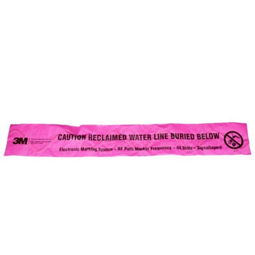 3M Electronic Marking System (EMS) Caution Tape 7908-XT, Purple, 6 in, Reclaimed water