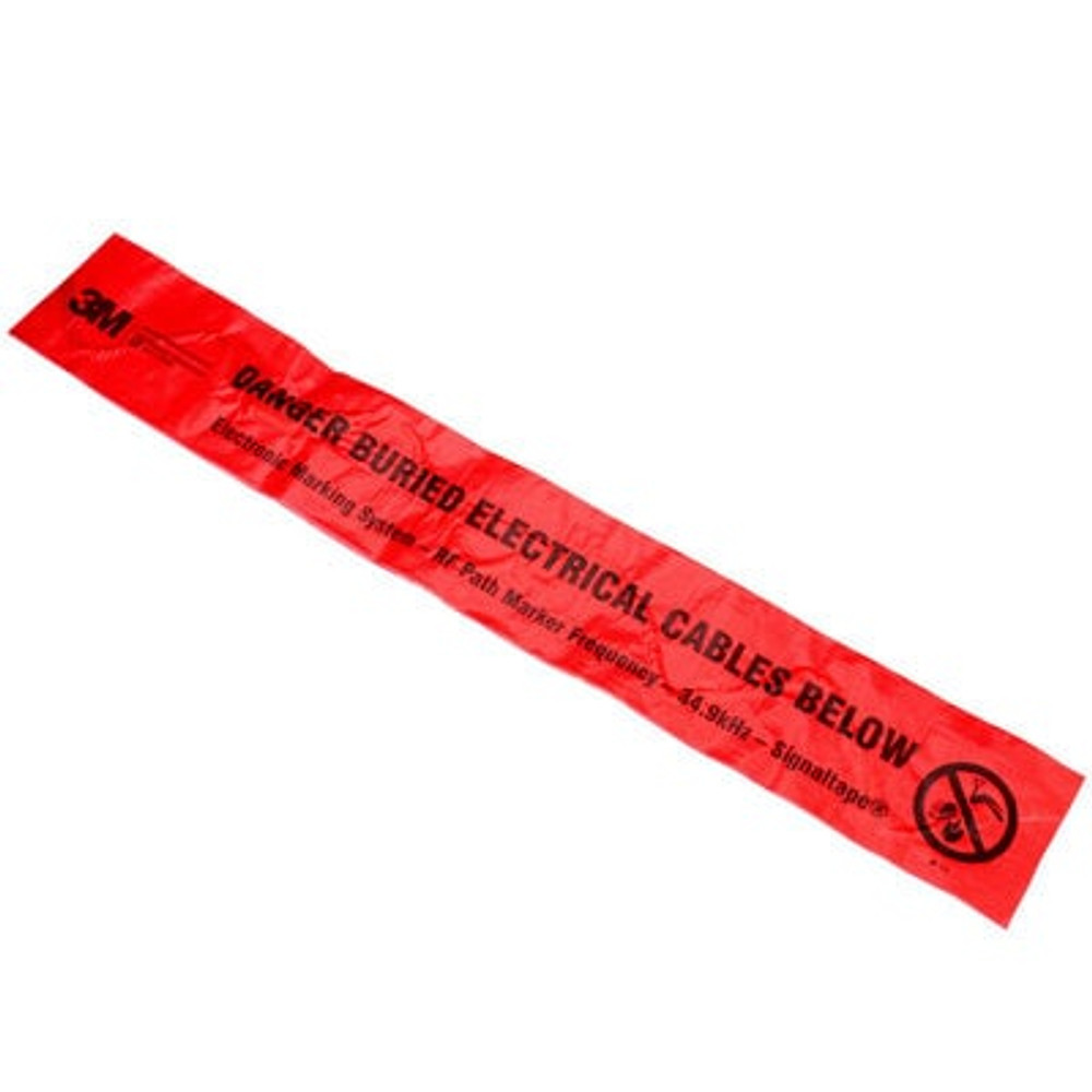 3M Electronic Marking System (EMS) Warning Tape 7902-XT, Red, 6 in, Power, 500ft, 1 Box/Case 6370