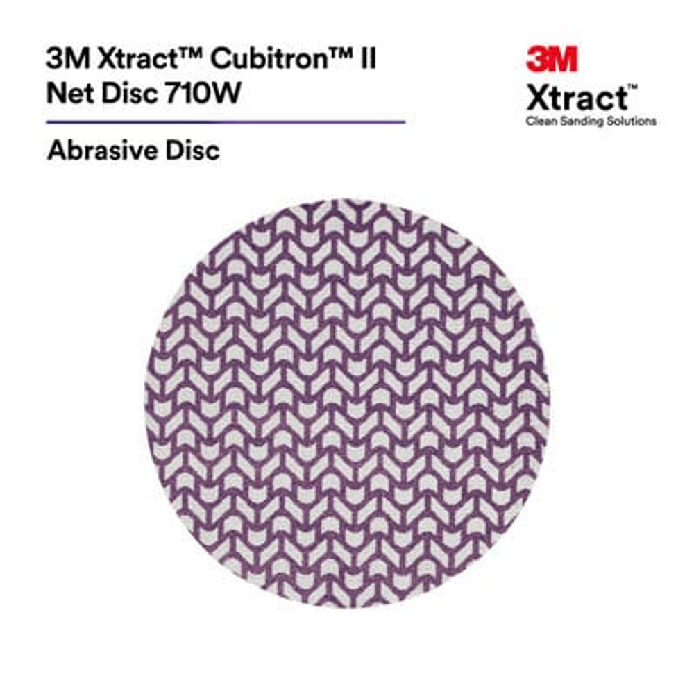 3M Xtract Cubitron II Net Disc 710W, 320+, 8 in x NH, Die 800L, 50 perinner, 300 per case 88677