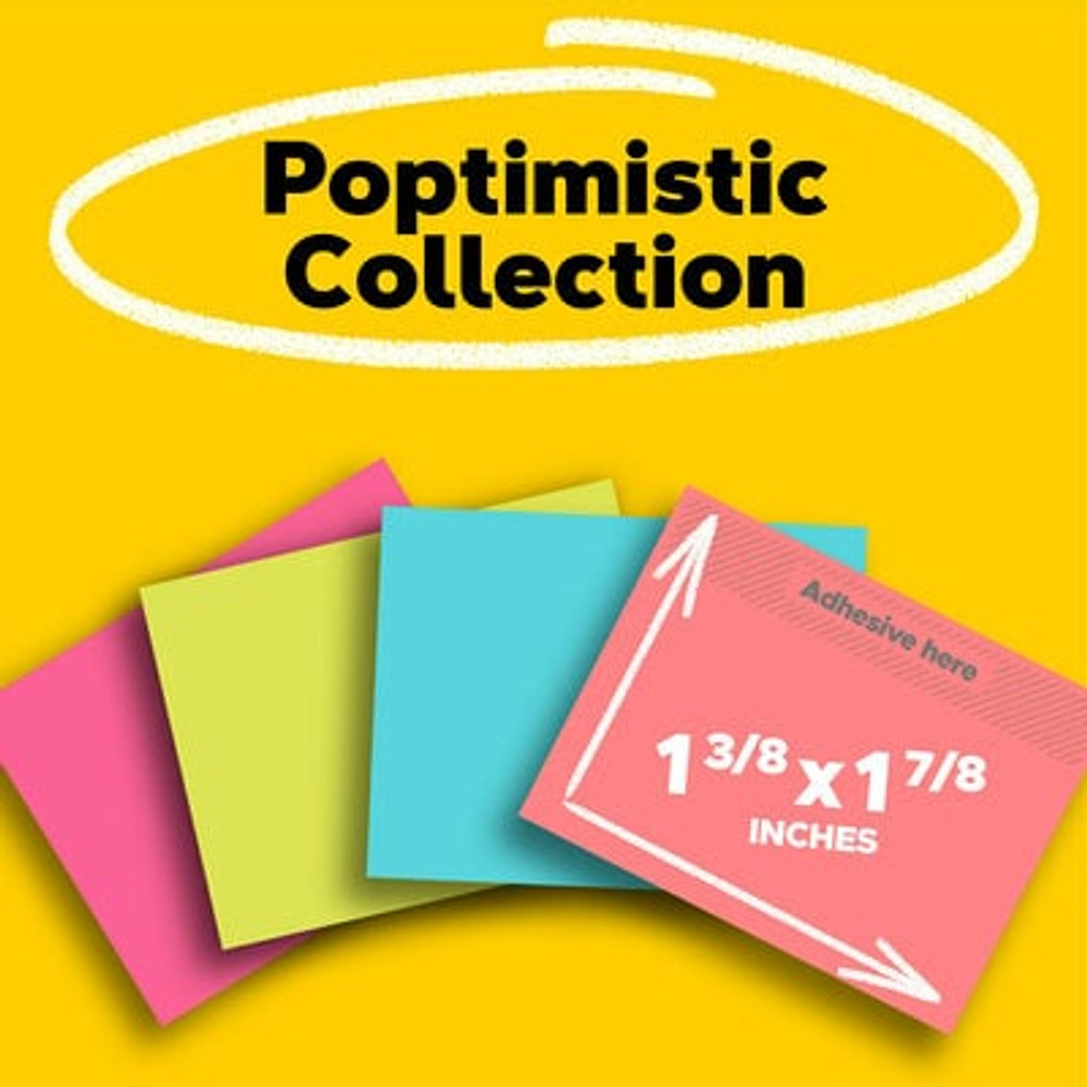 Post-it Notes 653-8AF, 1-3/8 in x 1-7/8 in (34,9 mm x 47,6 mm) Capetown colors