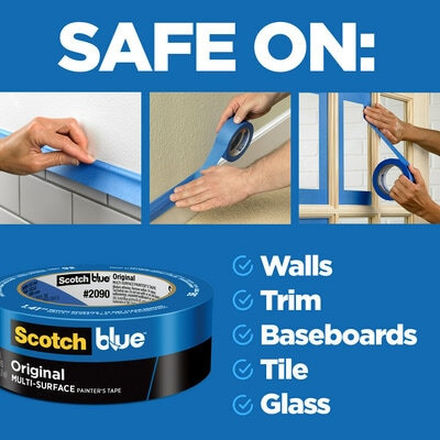 ScotchBlue Original Painter's Tape 2090-36NC4-P, 1.41 In X 60 Yd (36mm
X 54,8M), 4 Rolls/Pack, Buy Three Get One Free