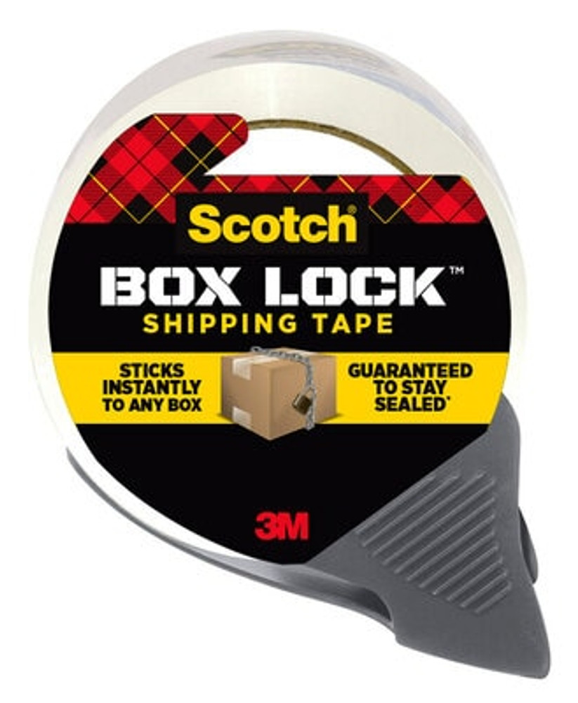 Scotch® Box Lock Shipping Packaging Tape 3950-RD, 1.88 in x 54.6 yd (48 mm x 50 m)