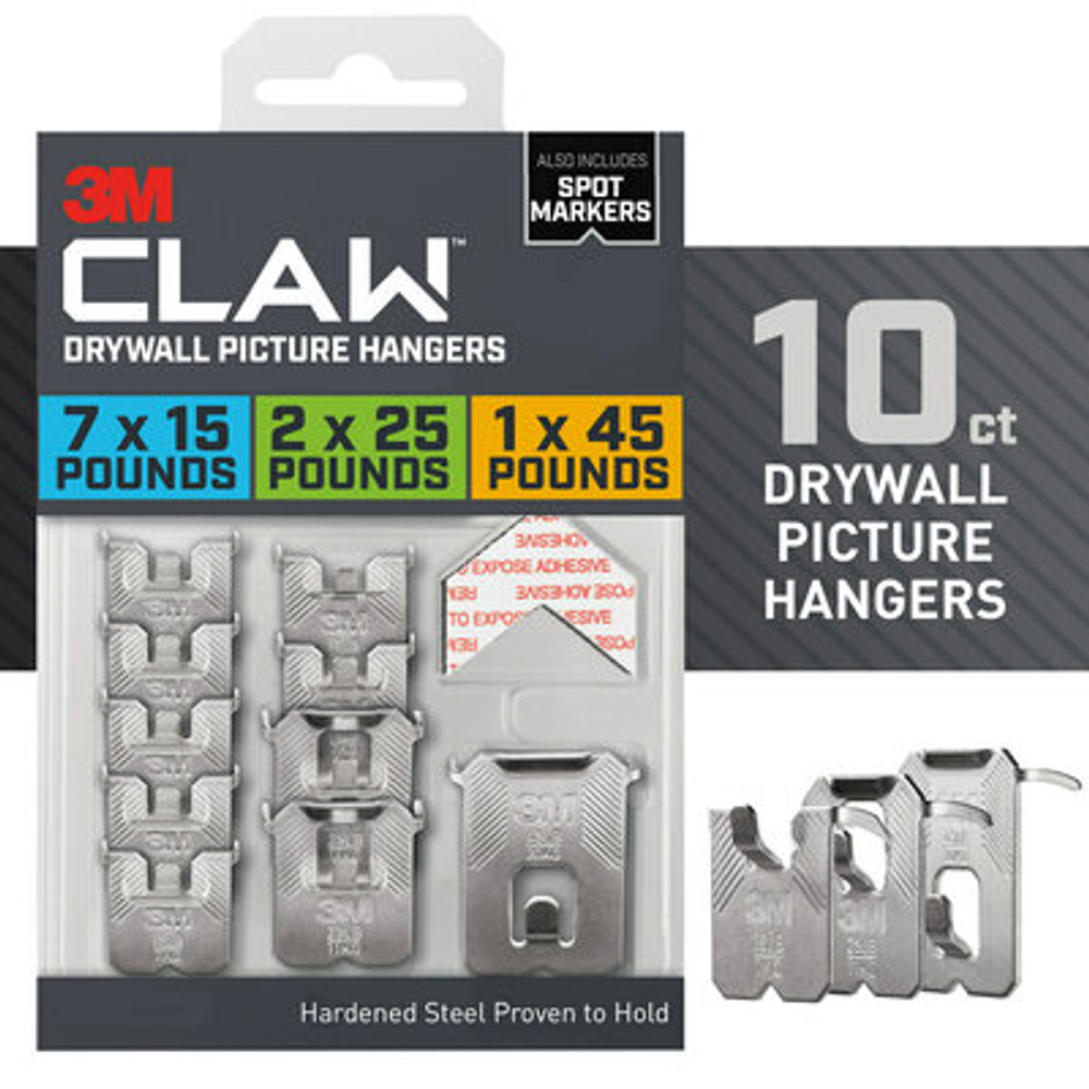 3M CLAW Drywall Picture Hanger Variety Pack with Spot Markers