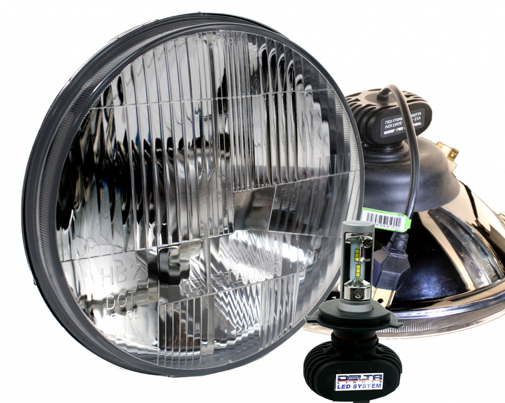 7" LED Headlights with Lens Defrost (PAIR)