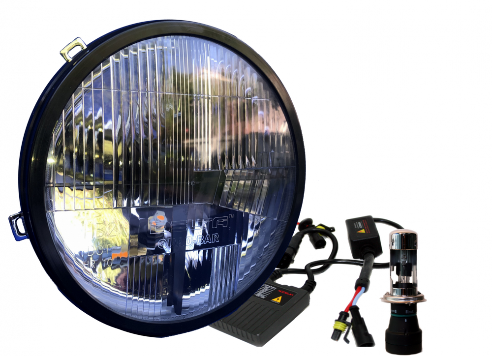 Quad-Bar Armored HID Headlight Set with Halogen City Lights -JEEP JK (PAIR)