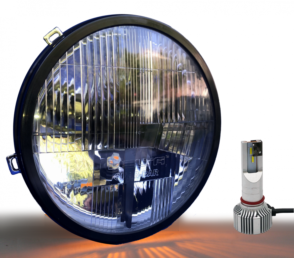 Quad-Bar Armored LED Headlight Set with LED City Lights -JEEP TJ (PAIR)