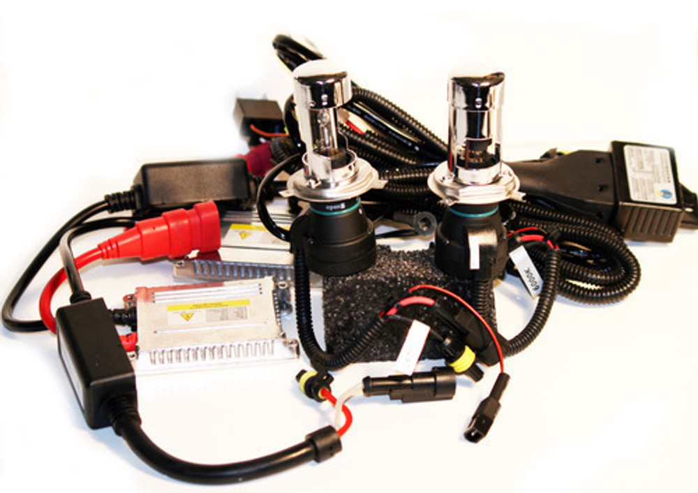 H4 Hi/Lo HID Conversion Kit with ballasts, produces 3,500Lm at 35W. (PAIR)