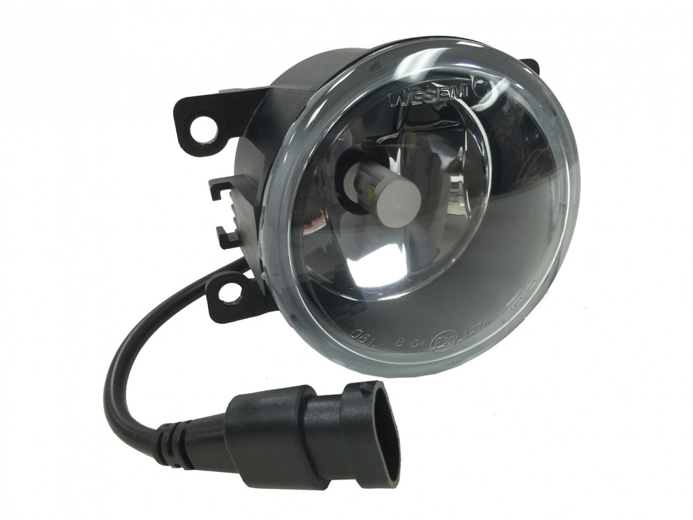 3088 Series 3.5" LED Fog Light Kit with Green Halo for JEEP JK and JL with Plastic Bumper (PAIR)