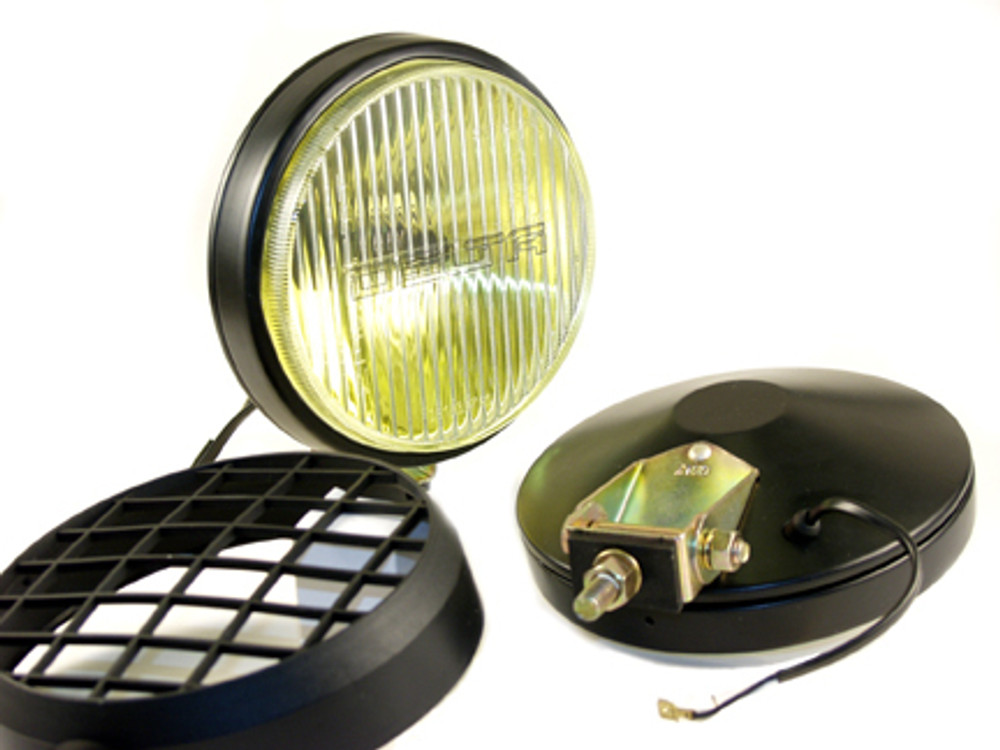 100 Series Black Thinline Halogen Amber Fog light kit with Stone Guards (PAIR)