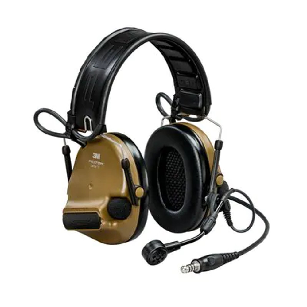 3M PELTOR ComTac VI NIB Headset MT20H682FB-47N CYS, Single DL, Coyote Brown, Headband & ARC, 915 MHz, 10 ea/Case 43386