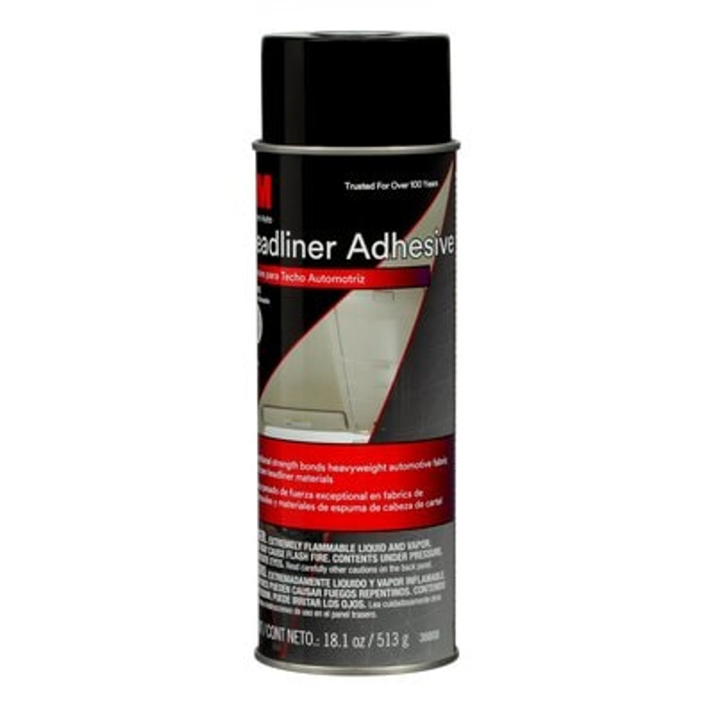 3M Headliner & Fabric Adhesive 38808, 18.1 oz, 4 cans per case 38808