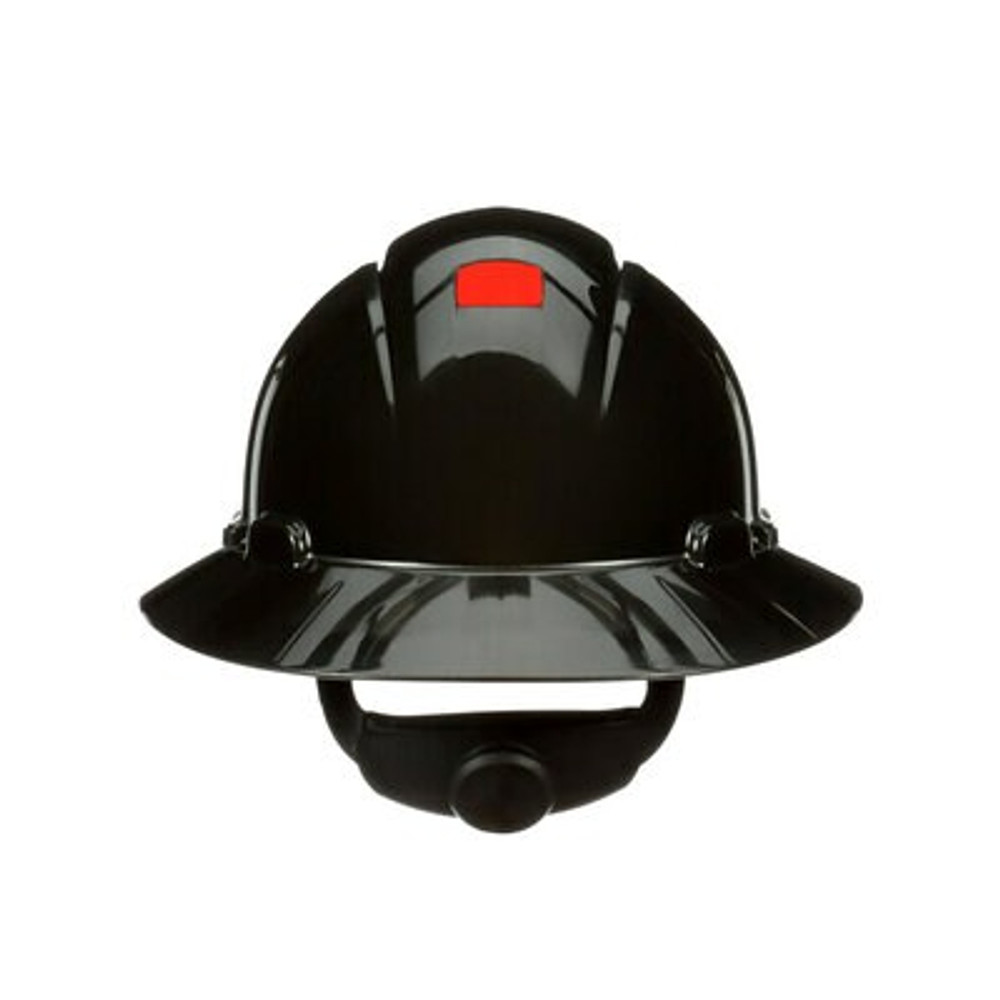 3M SecureFit Full Brim Hard Hat H-812SFR-UV Black with Uvicator - Backside