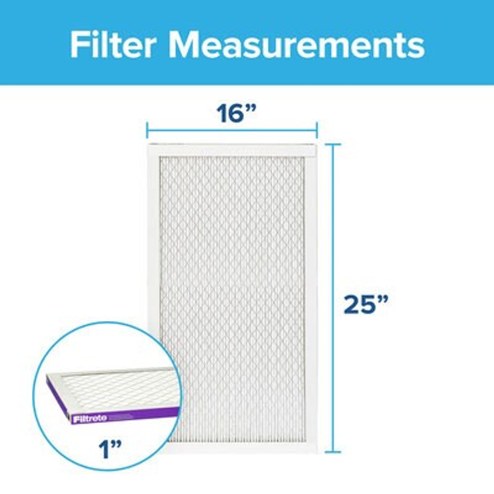 Filtrete High Performance Air Filter 1500 MPR, 2001-4, 16 in x 25 in x 1 in (40.6 cm x 63.5 cm x 2.5 cm)