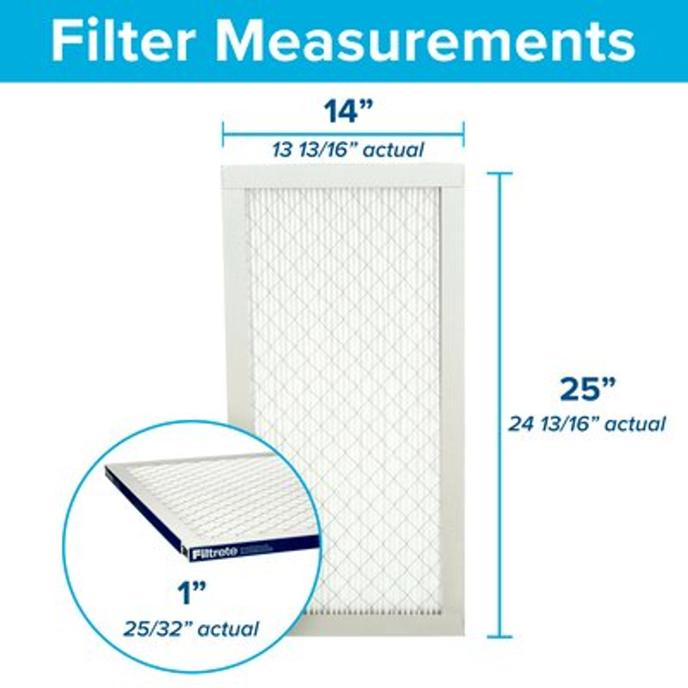 Filtrete High Performance Air Filter 2200 MPR EA04-4, 14 in x 25 in x 1 in (35.5 cm x 63.5 cm x 2.5 cm)