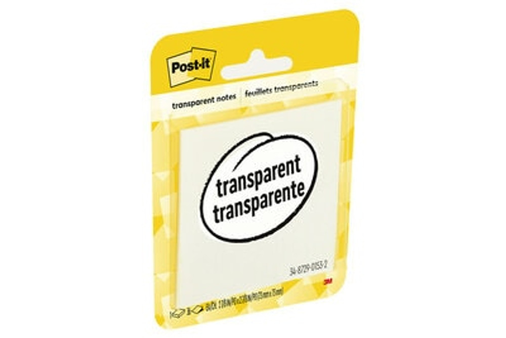 Post-it Printed Notes 600-TRSPT, 2-7/8 in x 2-7/8 in (73 mm x 73 mm)