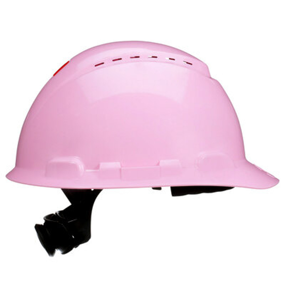 3M SecureFit Hard Hat H-713SFV-UV, Pink, Vented, with Uvicator,