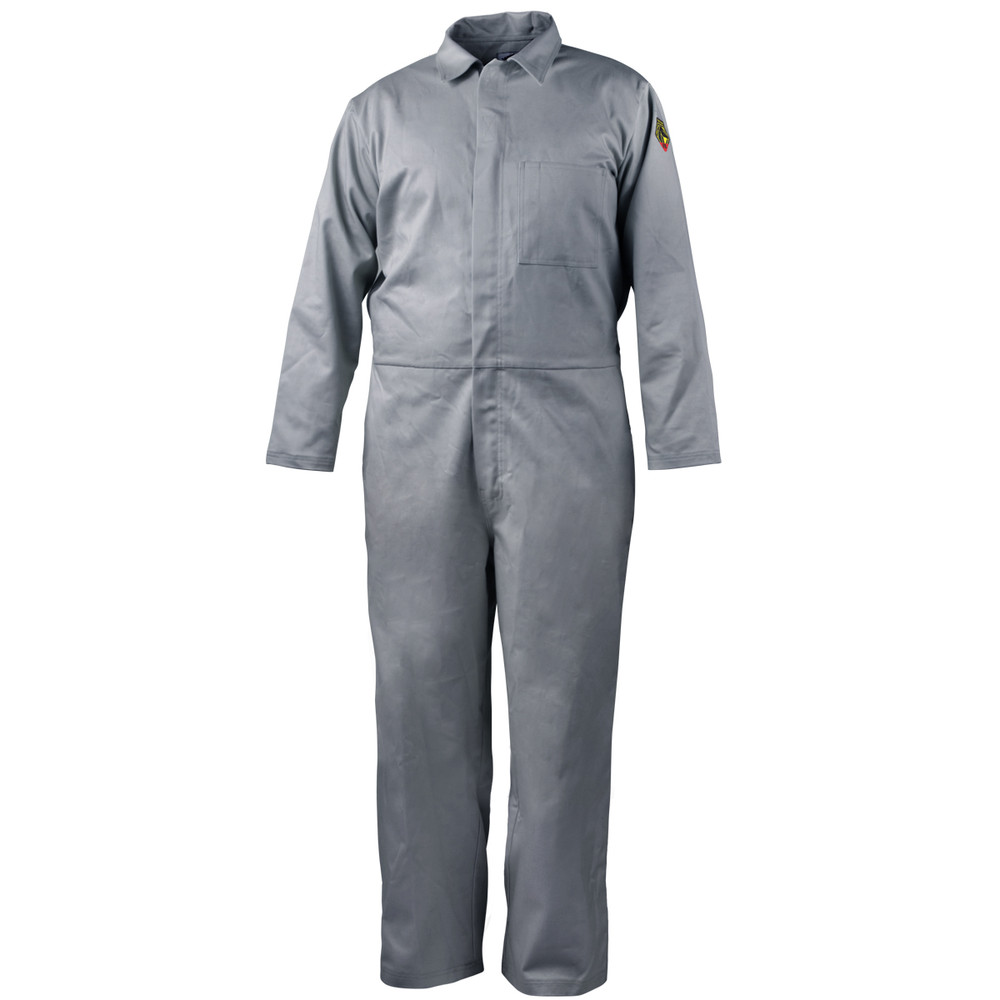 Black Stallion 7 oz FLAME-RESISTANT 88/12 COTTON Coveralls (GRAY), COLOR GY, Size Medium, COLOR GY, Size Medium | Grey
