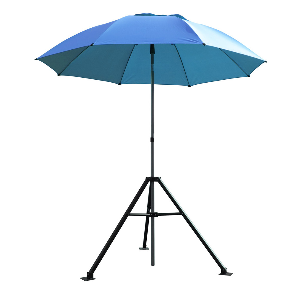 Black Stallion HEAVY DUTY Industrial UMBRELLA and TRIPOD STAND COMBO Set (BLUE), Size BLU