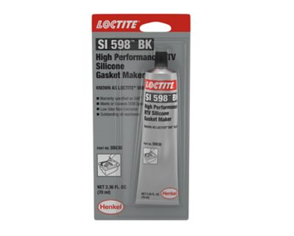 598 High Performance RTV Silicone Gasket Maker, 6.42 oz Power Can Loctite | Black