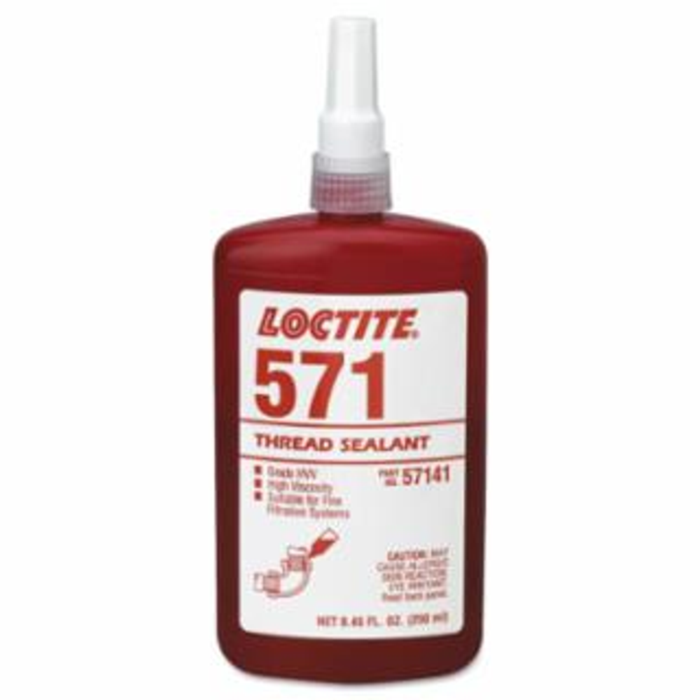 571 Thread Sealant, Pipe Sealant HVV, 250 m L Tube, Loctite | Brown