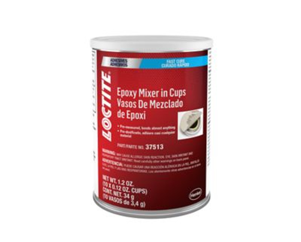 Fixmaster Fast Cure Epoxy, Mixer Cup, 1 oz, Capsule, Loctite | Grey