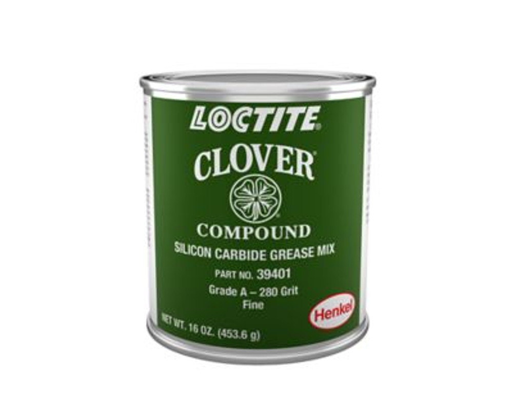 Clover Silicon Carbide Grease Mix, 1 Lb, Can, 600 Grit Loctite | Gray/black