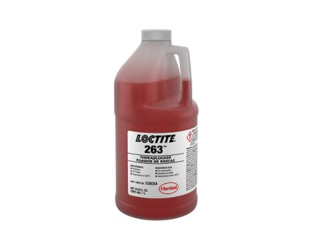 2760 Threadlocker, Primerless High Strength, 50 m L, Up to 3/4 in Thread, Loctite | Red