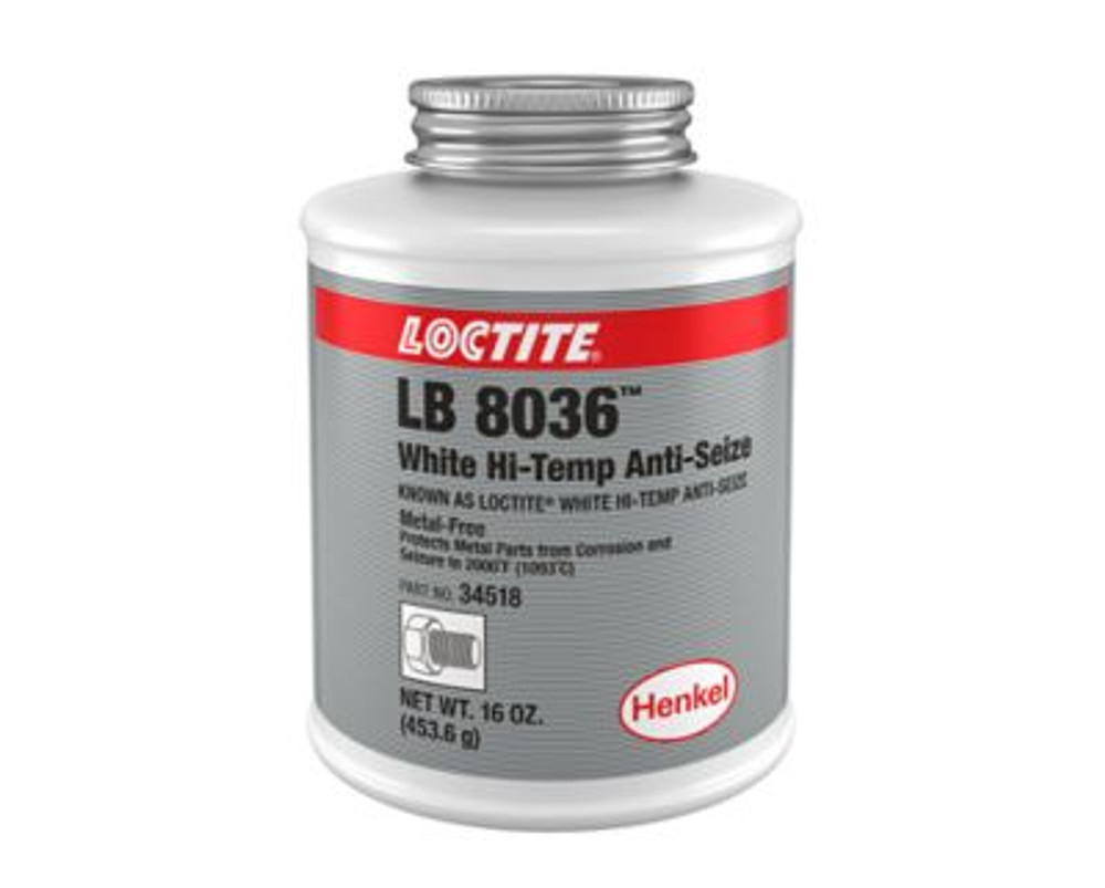 High-Temp Anti-Seize, 16 oz Bottle Loctite | White